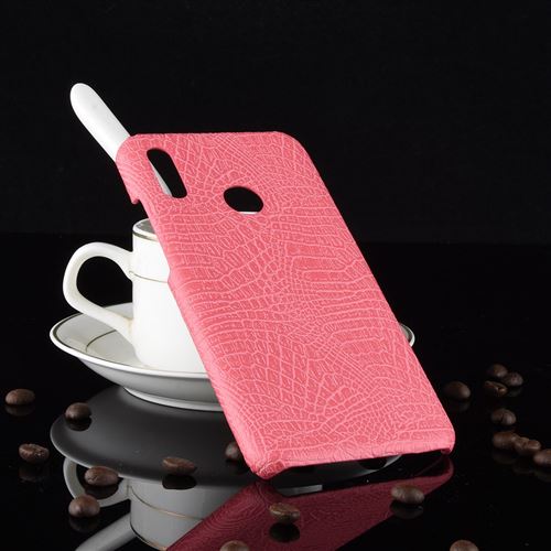 Etui en PU enduit de crocodile rose pour votre Huawei P Smart (2019)/Honor 10 Lite