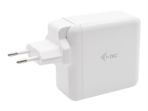 i-Tec USB-C Travel Charger - Adaptateur secteur - 60 Watt - 3 A - QC 3.0 - 2 connecteurs de sortie (USB, USB-C)