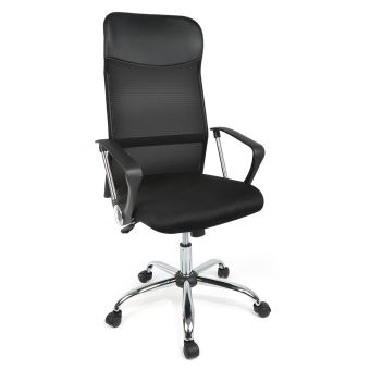 Chaise De Bureau Fauteuil De Bureau Avec Accoudoirs Hauteur Reglable Noir Achat Prix Fnac