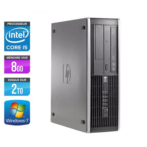 Unité centrale HP Elite 8100 SFF - Noir - Intel Core i5-650 / 3.2 GHz - RAM 8 Go - HDD 2 To - DVDRW - Gigabit Ethernet - Windows 7 Professionnel
