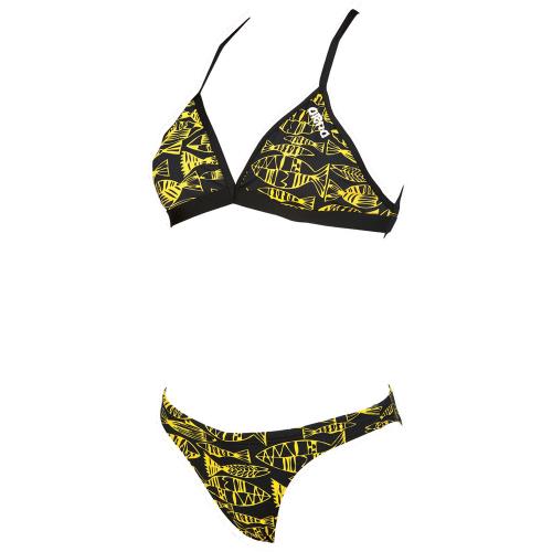 Arena Fisk Jaune 36 Maillot de bain 2 pièces Adulte Femme