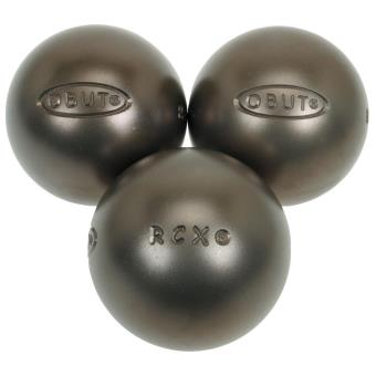 Boules de pétanque obut match+ durete+ 72mm noir 57218 taille : 680g