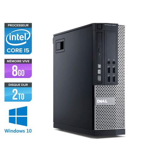 Unité centrale Dell Optiplex 7010 SFF - Noir - Intel Core i5-3470 / 3.20 GHz - RAM 8 Go - HDD 2 To - DVDRW - Gigabit Ethernet - Windows 10 Professionn