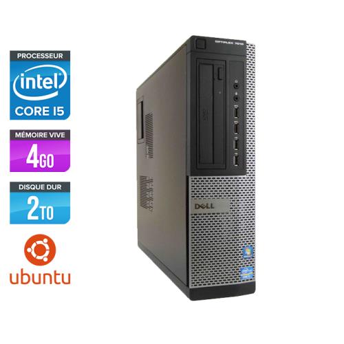 Unité centrale Dell Optiplex 7010 Desktop - Noir - Intel Core i5-3470 / 3.20 GHz - RAM 4 Go - HDD 2 To - DVDRW - Gigabit Ethernet - Ubuntu - Linux