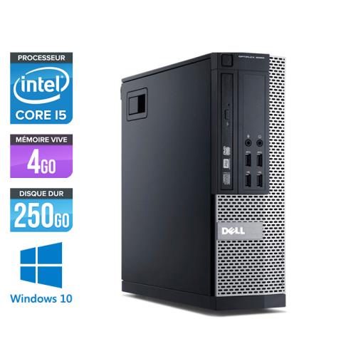 Unité centrale Dell Optiplex 7010 SFF - Noir - Intel Core i5-2400 / 3.10 GHz - RAM 4 Go - HDD 250 Go - DVDRW - Gigabit Ethernet - Windows 10 Professio