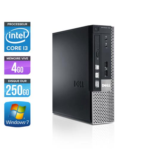 Unité centrale Dell Optiplex 790 USFF - Noir - Intel Core i3-2120 / 3.30 GHz - RAM 4 Go - HDD 250 Go - DVDRW - Gigabit Ethernet - Windows 7 Profession