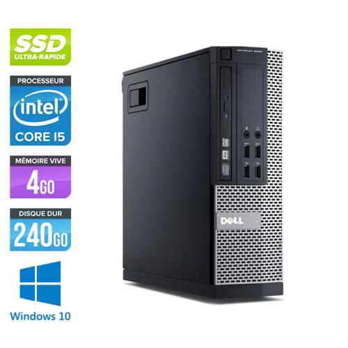 Unité centrale Dell Optiplex 7010 SFF - Noir - Intel Core i5-3470 / 3.20 GHz - RAM 4 Go - SSD 240 Go - DVDRW - Gigabit Ethernet - Windows 10 Professio