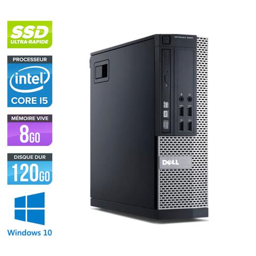 Unité centrale Dell Optiplex 7010 SFF - Noir - Intel Core i5-3470 / 3.20 GHz - RAM 8 Go - SSD 120 Go - DVDRW - Gigabit Ethernet - Windows 10 Professio