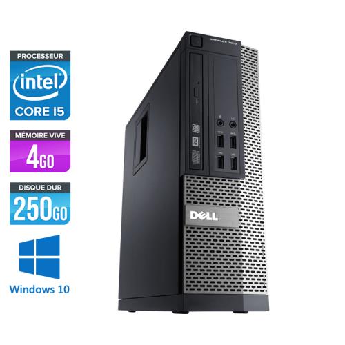 Pc Dell Optiplex 790 SFF - Noir - Intel Core i5-2320 / 3.0 GHz - RAM 4 Go - HDD 250 Go - DVD - Gigabit Ethernet - Windows 10 Professionnel