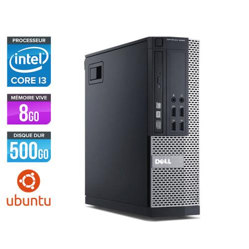 Unité centrale Dell Optiplex 7010 SFF - Noir - Intel Core i3-3220 / 3.30 GHz - RAM 8 Go - HDD 500 Go - DVD - Gigabit Ethernet - Ubuntu - Linux