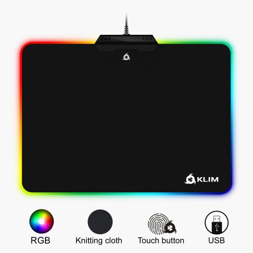 KLIM RGB - Tapis de souris Gaming USB - effets lumière