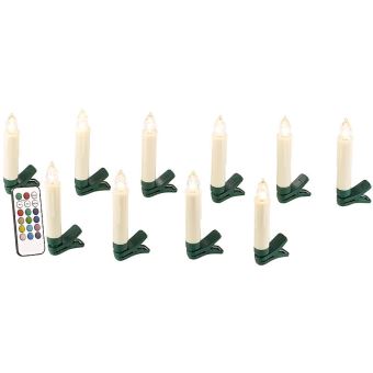Pack de bougies LED à pile avec clips pour sapin de Noël