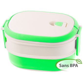 Boite repas isotherme - Noir et vert - Lunch box - 750 ml