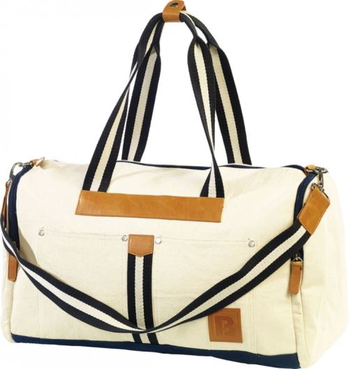 Sac de plage en toile avec bandoulière - Blanc