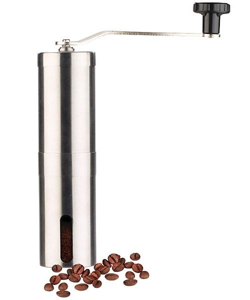 Moulin à café manuel en acier inoxydable avec broyeur en céramique