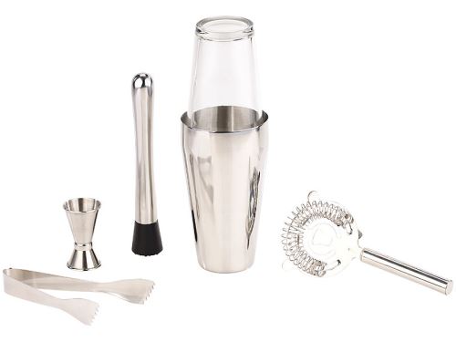 Ensemble 6 pièces spécial cocktail avec shaker 0,8 L