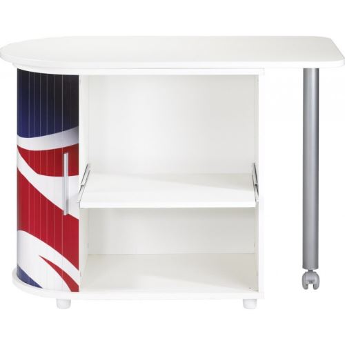 Bureau Informatique Blanc Pivotant Coloris Drapeau Anglais Achat Prix Fnac