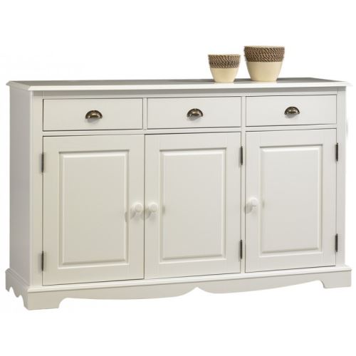 Buffet Blanc 3 Portes 3 Tiroirs