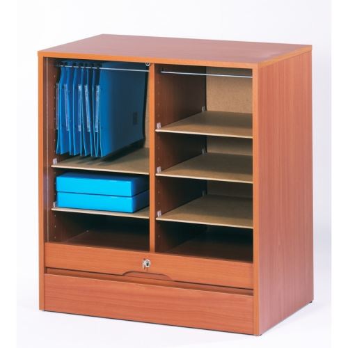 Classeur à Rideau Large Hauteur 76 cm - Coloris - Merisier
