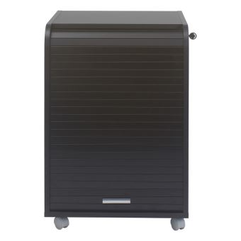 Caisson de bureau à rideau et avec roulettes H70cm caisson noir ORGA ... Caisson de bureau à rideau et avec roulettes H70cm caisson noir ORGA ...