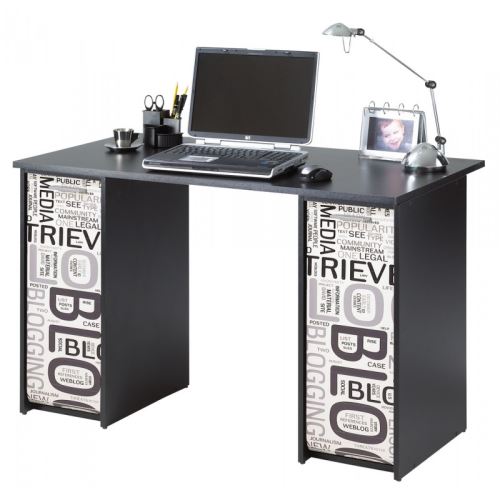Bureau Noir 2 Caissons Rideaux Imprimés Blog