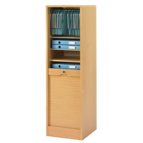 Classeur à Rideau Hauteur 140 cm Largeur 41 cm - Coloris - Hêtre