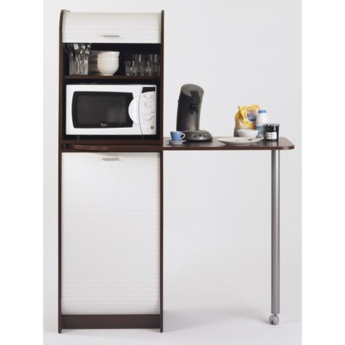 Table De Cuisine Meuble De Rangement Wenge Blanc Achat Prix Fnac