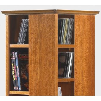 Tour Range Cd Dvd Merisier 28 Etageres Achat Prix Fnac