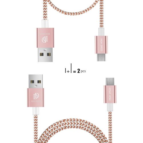 Câble de charge - l'or rose DUX DUCIS KII 1m 0.2m Deux Micro USB Data