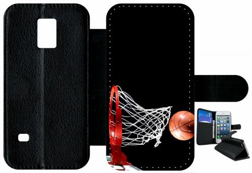 Etui À Rabat Samsung Galaxy S5 Mini Basket Ball Dark