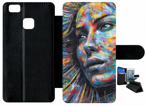 Etui À Rabat Huawei P9 Lite Visage Art Design