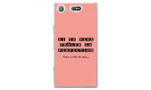 Coque souple pour Sony Xperia XZ1 Compact avec impression Motifs frôler la perfection rose