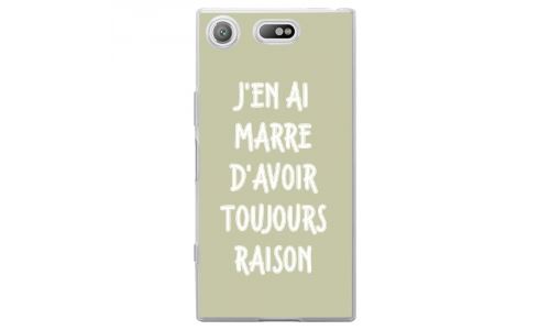 Coque souple pour Sony Xperia XZ1 Compact avec impression Motifs marre d'avoir raison vert