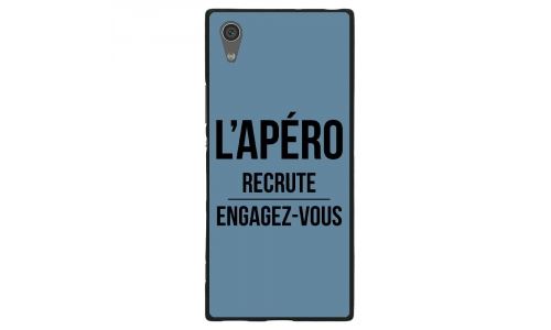 Coque souple pour Sony Xperia XA1 Ultra avec impression Motifs l'apéro recrute bleu