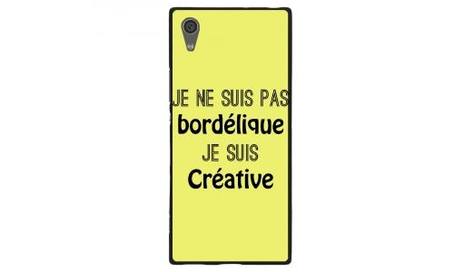 Coque souple pour Sony Xperia XA1 Ultra avec impression Motifs Je ne suis pas bordélique jaune