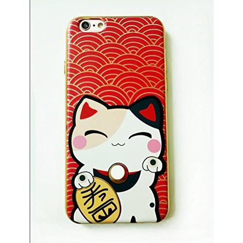 iPhone 6, iPhone 6S Coque souple et solide avec impression fantaisie - Chat porte bonheur