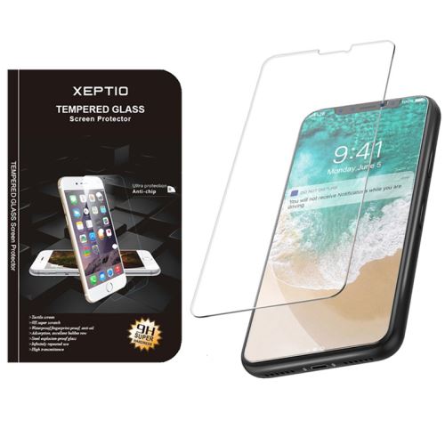 Apple Iphone X 5.8 Pouces : Protection D'Écran En Verre Trempé - Tempered Glass Screen Protector 9H Premium / Films Vitre Protecteur D'Écran Iphonex Smartphone 2017 / 2018 - Version Intégrale Avec Accessoires - Xeptio