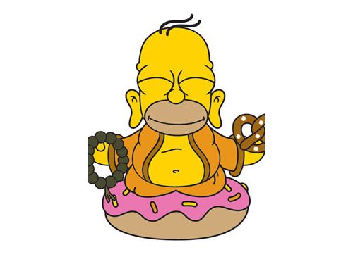 Kidrobot - Simpsons figurine Homer Buddha 8 cm