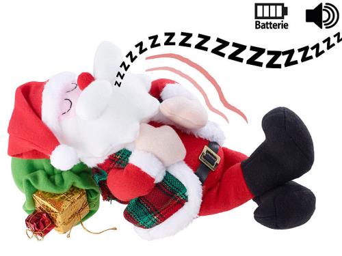 Père Noël ronflant avec mouvements respiratoires