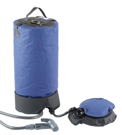 Douche de camping nomade 11 L avec pompe à pied