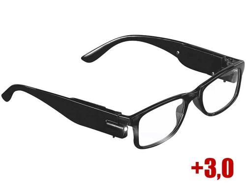 Lunettes de lecture à LED - Dioptrie +3,0