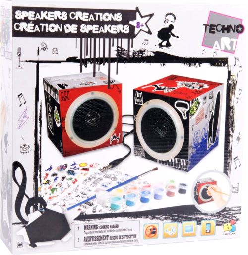 Speakers audio personnalisables Techno Art - pack Garçons