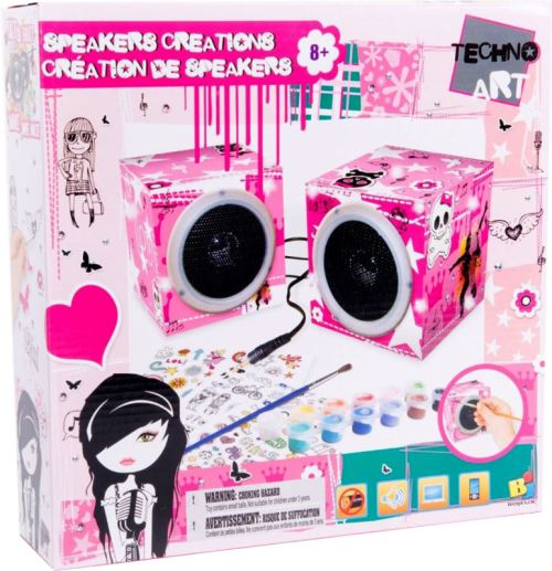 Speakers audio personnalisables Techno Art - pack Filles