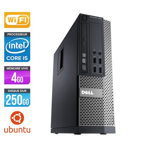 Unité centrale Dell Optiplex 790 SFF - Noir - Intel Core i5-2400 / 3.10 GHz - RAM 4 Go - HDD 250 Go - DVD - Gigabit Ethernet - Wifi - Linux - Ubuntu