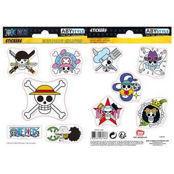 ABYstyle - ONE PIECE - Stickers - 16x11cm/ 2 planches - Skulls Equipage Luffy