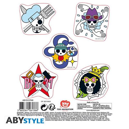 ABYstyle - ONE PIECE - Stickers - 16x11cm/ 2 planches - Skulls