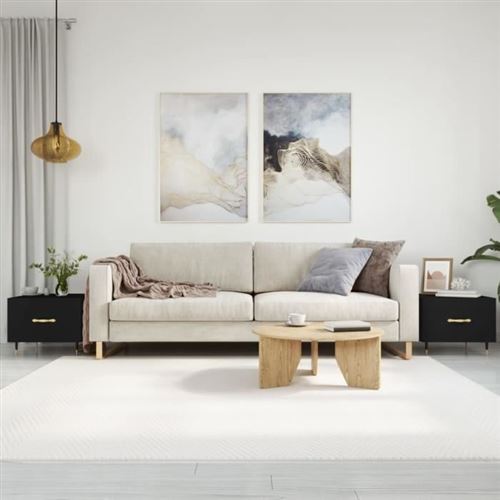 Non Communiqué Noir Vidaxl Tables Basses 2 Pcs 50X50x40 Cm Bois D'ingénierie 829351