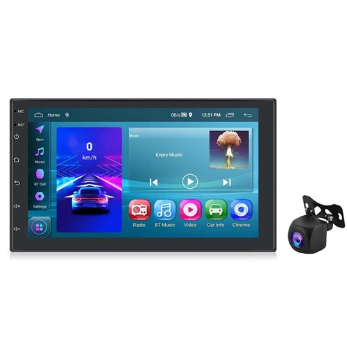 Autoradio Android 11 Écran 7 Pouces GPS Carplay Caméra Recul Bluetooth WiFi YONIS