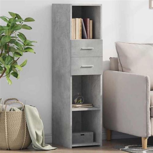 Vidaxl Gris Buffet Haut Béton 30X42,5X124 Cm - Image 3