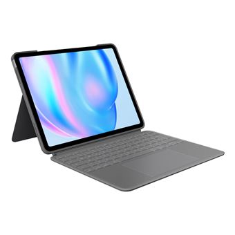 Logitech Combo Touch - Clavier et étui - avec trackpad - rétroéclairé - Apple Smart connector - QWERTY - Espagnol - gris oxford - pour Apple 13-inch iPad Air (M2, M3) - 1